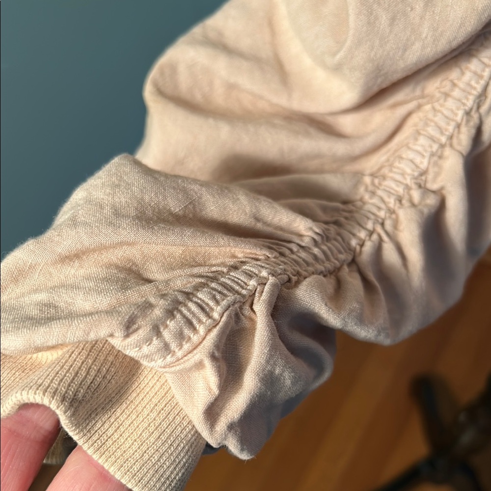 Free People Cream Bomber Jacket - Picture 2 of 14